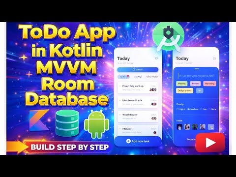 How to Build a To-Do App in Kotlin (MVVM + Room + LiveData) | Android Studio 2026