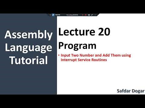 Input Two Number and Add Them in Assembly Language | Add Two Numbers in Assembly Language 8086 - 20