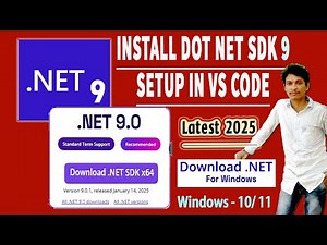How to Install Dot net Sdk9 Run in Vs Code ll .NET Sdk On Windows