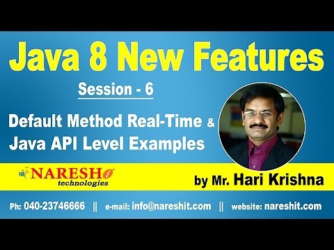 Java 8 New Features | Session-6 | Default Method Real-Time & Java API Level Examples | Hari Krishna