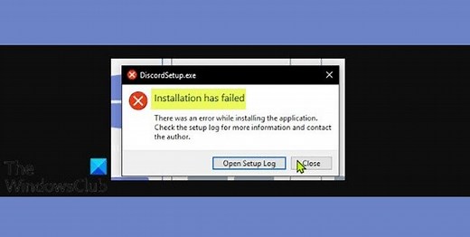 Can't install Discord; Discord Installation has failed on Windows PC