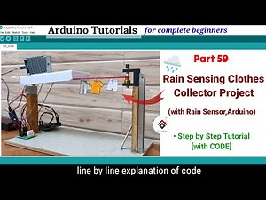 Arduino Rain Detection Based Clothes 👕 Collector Project[with CODE] using Rain Sensor, Stepper motor