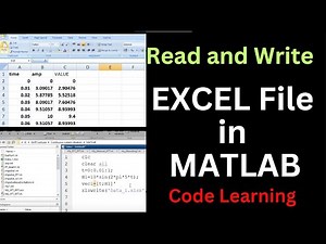 How to Write and read data File in MATLAB || data in Excel file || save data in MATLAB|| import file