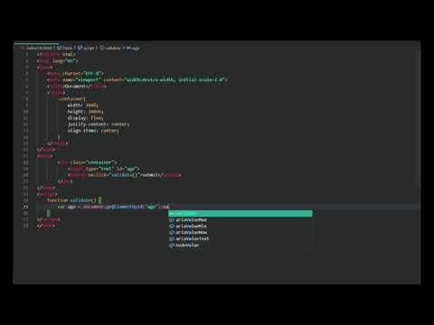 Age Validation using javascript