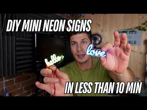 How to make a Mini Neon Style Sign with 3D Printing - Tutorial DIY