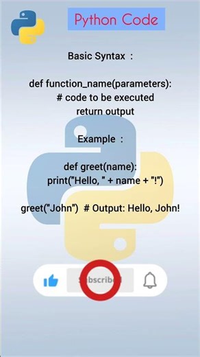 Syntax of Functions in Python || Learn Python ||