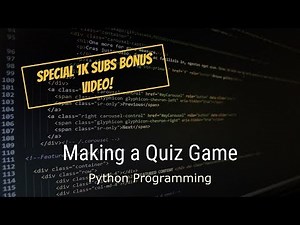 Introduction to Python - Lesson 6 - Making a Quiz Game