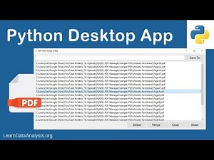Create a desktop application to merge PDF files with Python | Full Tutorial