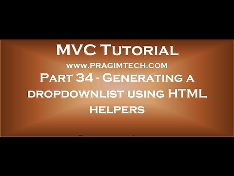 Part 34 Generating a dropdownlist control in mvc using HTML helpers