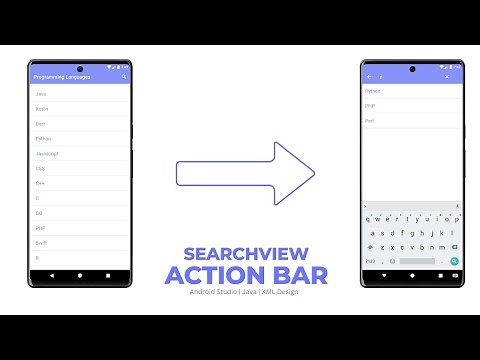 SearchView on Action Bar with ListView in Android Studio using Java | Toolbar