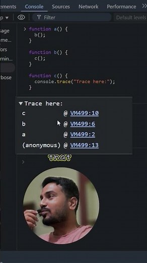 console.trace() Explained in 60 Secs! Debug Like a Pro 🧠 JavaScript interview questions and answers