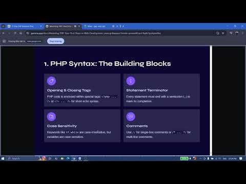 Day - 3 PHP Syntax, Variables, Data Types, Constants & Operators | PHP Tutorial for Beginners 2026💥