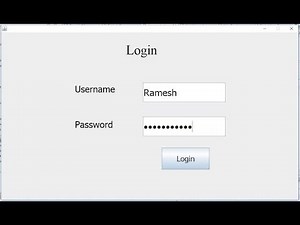 Login Application using Java Swing   JDBC   MySQL Example Tutorial