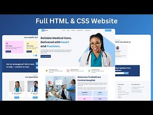 How to Create a Responsive Medical Website Using HTML and CSS | Step-by-Step Tutorial