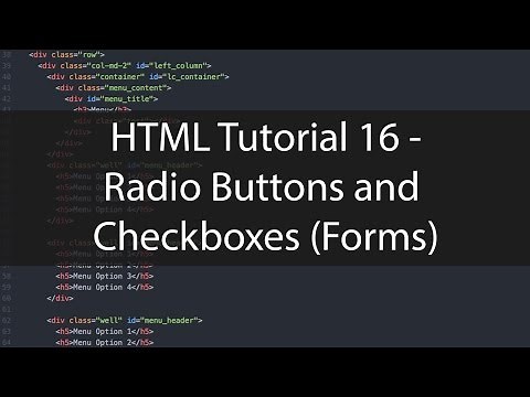 HTML Tutorial 16 - Radio Buttons and Checkboxes (Forms)