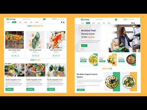 How to create a responsive grocery store website using HTML,CSS & JavaScript