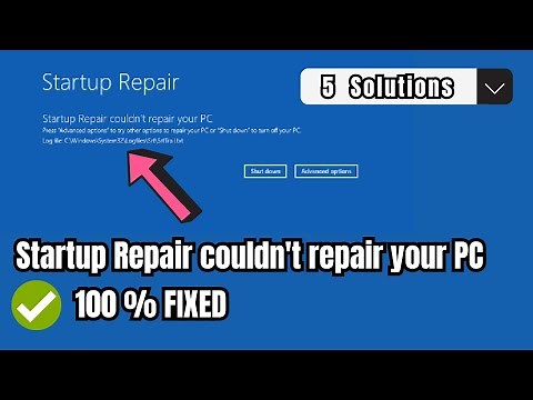 ✅How To Fix Startup Repair Couldn’t Repair Your PC In Windows 10/11 (5 New Methods 2024)
