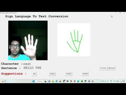 sign language to text and speech conversion full project with code.