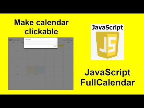 04 - How to make calendar clickable || open alert box, modal on click in JavaScript FullCalendar