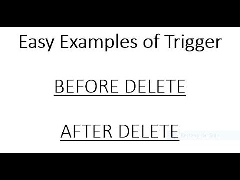 MySQL | BEFORE DELETE TRIGGER | AFTER DELETE TRIGGER