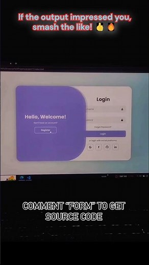 🔐 Animated Login & Register Form | HTML CSS JavaScript #webdevelopment #coding #htmlcssjavascript