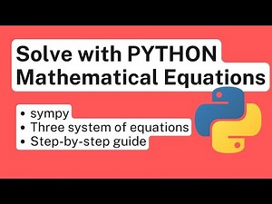Solve System of Equations with Python