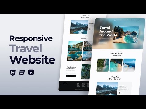 Responsive Travel Website Using HTML CSS JavaScript