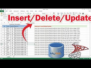 Excel Technique - Generate SQL statement Insert Delete Update in Microsoft Excel