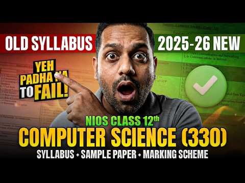 NIOS Class 12 Computer Science 330 Syllabus 2026 | NIOS Computer Science 330 Syllabus