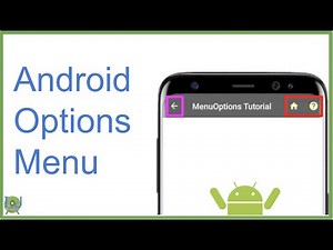 Android Options Menu Tutorial