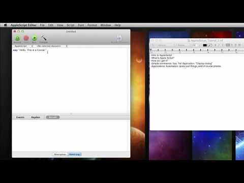 AppleScript Beginner Tutorial 1 (For Absolute Beginners)