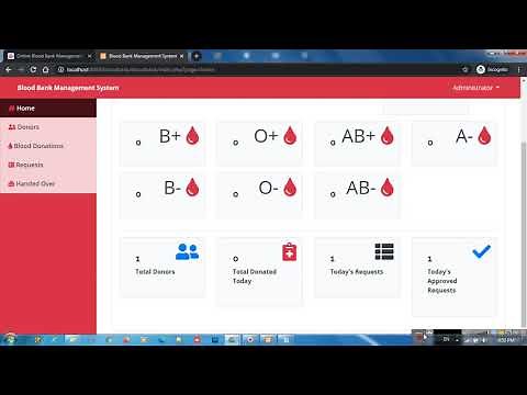 Blood Bank Management System | Project In Php |Source Code