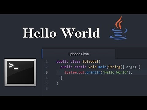 Introduction to JAVA - Episode 1 - Hello World