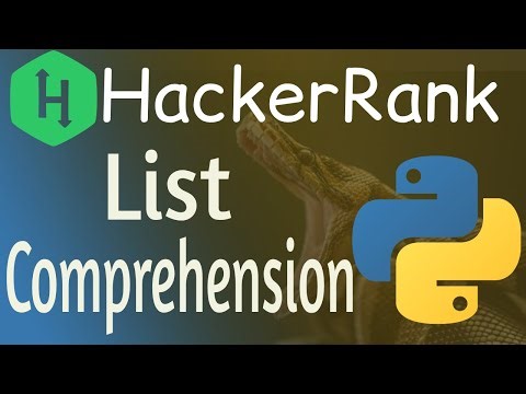 List comprehensions HackerRank Solution | Hackerrank List comprehensions | List comprehension