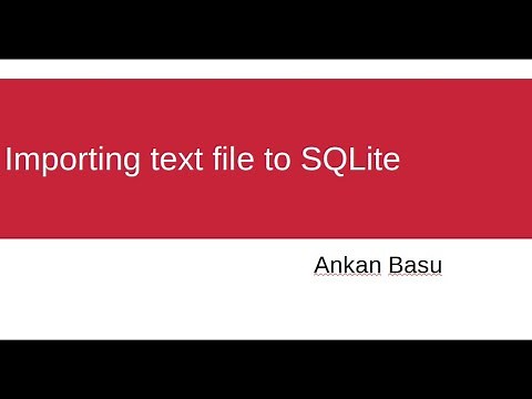 SQLite Import Text File into SQLite database as a table