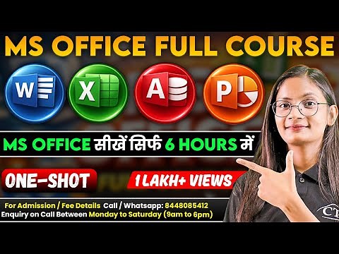 MS Office Full Course in One Shot Just 6 Hours | MS Word, Excel, PowerPoint & Access Step by Step