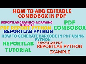 REPORTLAB|REPORTLAB PYTHON TUTORIAL|How To Add Combobox In Pdf File Using Python|PART:46