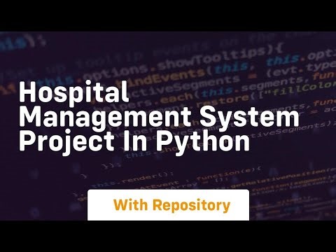 hospital management system project in python