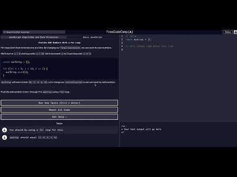 Iterate Odd Numbers With a For Loop - Free Code Camp Help - Basic Javascript - Algorithms & Data
