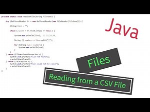 Java - Reading from a CSV file