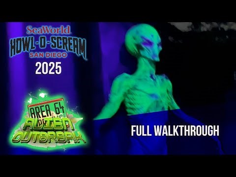 Full Walkthrough – Area 64: Alien Outbreak Maze at SeaWorld San Diego Howl-O-Scream 2025