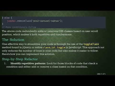 Simplifying JavaScript: Refactor if Statements into Effective Solutions