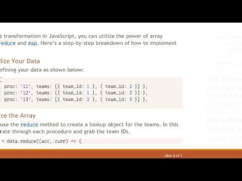 Transforming a JSON Array of Objects: Grouping by Team Made Easy