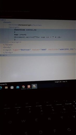 adding two numbers in javascript #coding #programming #viral #javascript