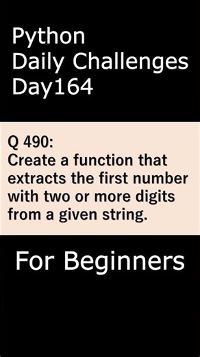 Python Daily Challenges Day164 For Beginners #programming #python #beginners