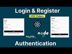 Login Register Authentication in React js using Node js, mysql - 1 | Learn React js, node js & MySql