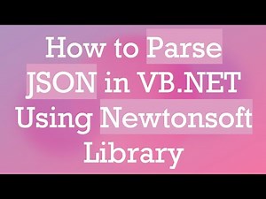 How to Parse JSON in VB.NET Using Newtonsoft Library