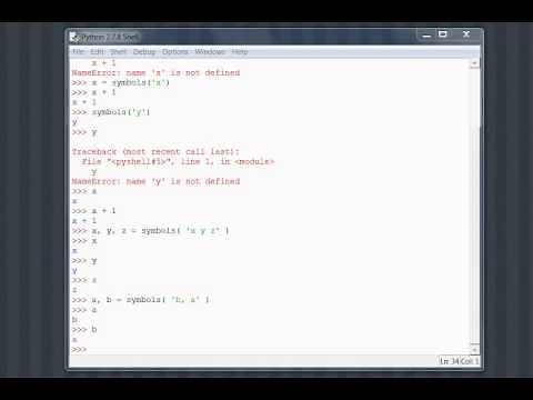 Python [sympy] 02 Symbols