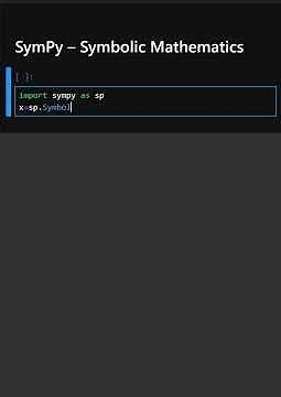 SymPy – Symbolic Mathematics