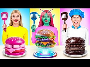 Cooking Challenge with Alien Girl | Amazing Kitchen Recipes by Multi DO Smile